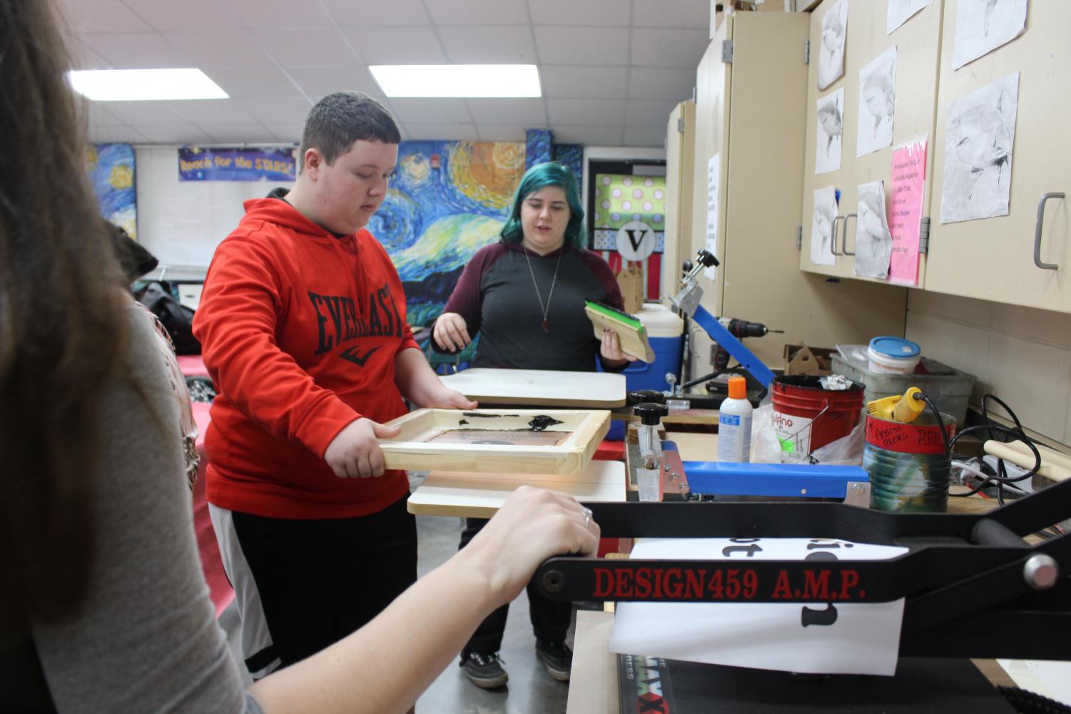 Mrs. Vaught's First Period Screen Printing Project