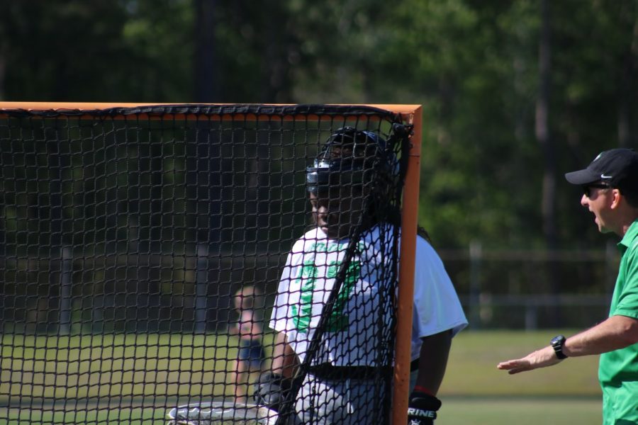 Molysha Brown stands in the goal prior to a home game against Hoggard.