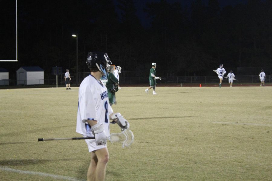 A Hoggard attacker draws out his defender.