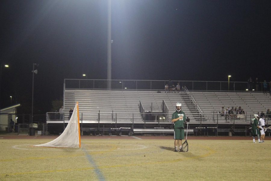 Junior goalkeeper, Will Pickard looks towards the sideline after a Viking goal.