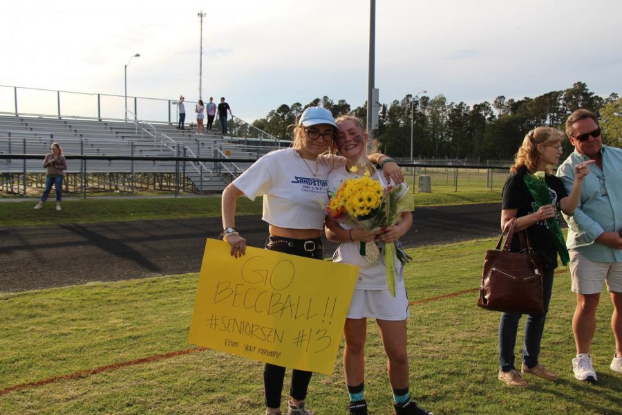 Becca Jackson (right) and Rosie Marley (left)  pose together. 