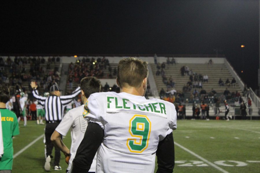 Quarterback Jay Fletcher before halftime.