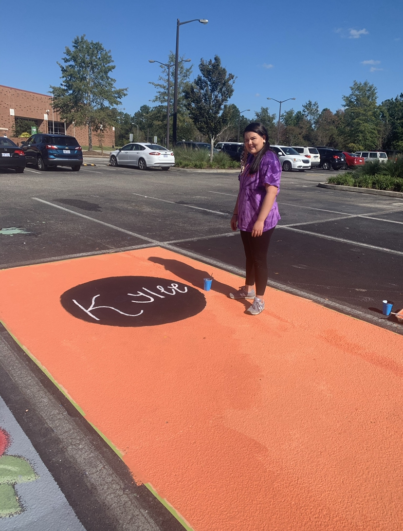 WBHS Seniors Paint Their Parking Spots