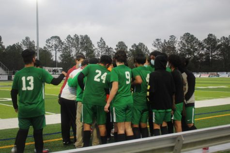 WBHS Trojans getting ready to start their game. 