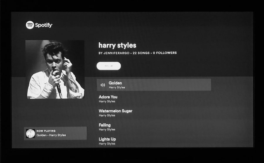 Argos Harry Styles playlist on Spotify.