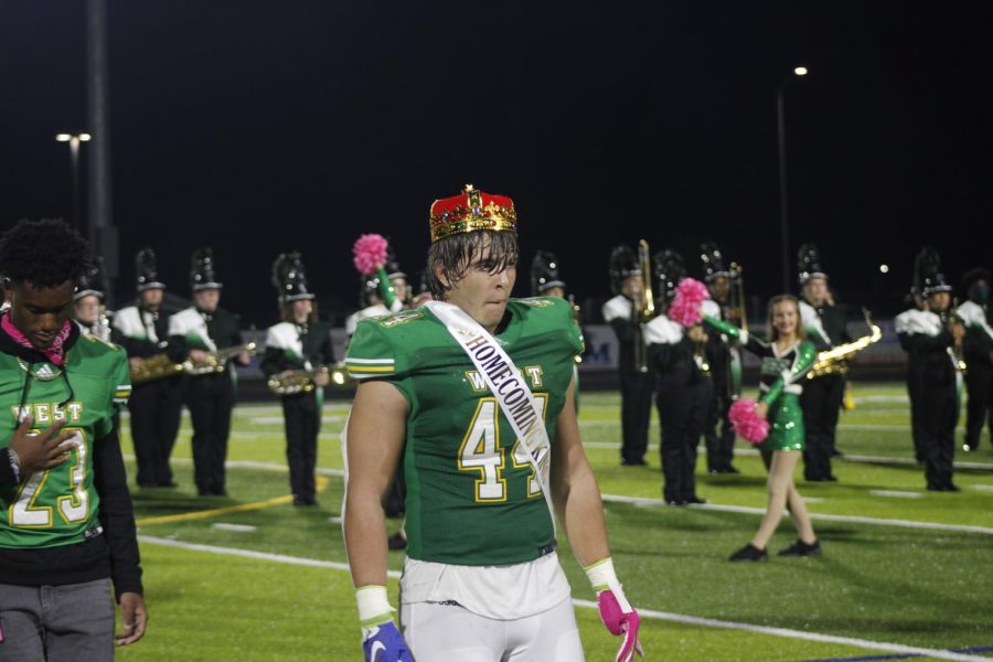 Carter Wyatt moments after being crowned homecoming king.