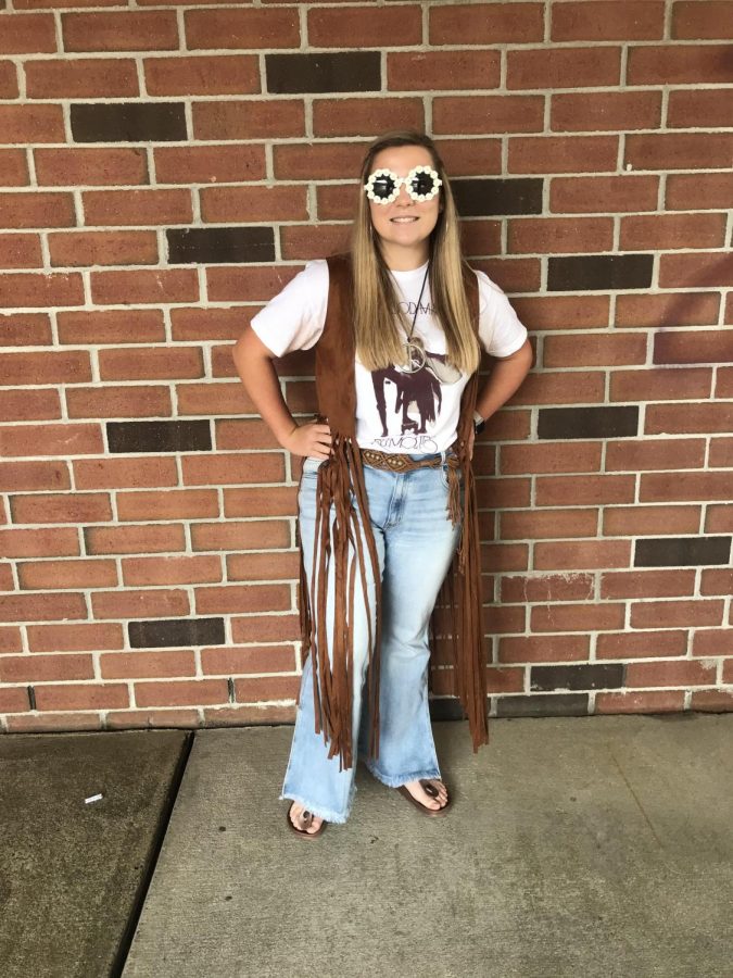 Savannah Hughes participates on decade day for spirit week. 