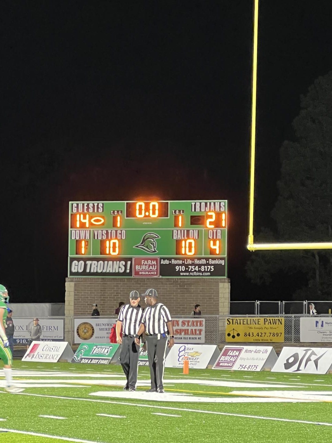 October 29th Varsity Football game