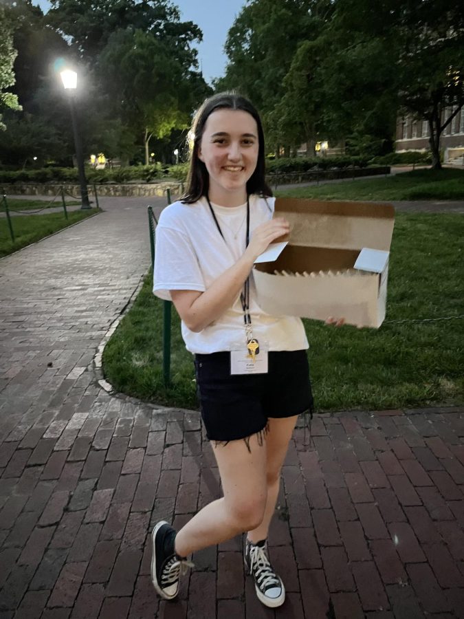 Rising senior, Katie Madison, served on the NCSMA Student board as the VP of Literary Magazine, helping to coordinate the camp, including the Locopop celebration pictured.