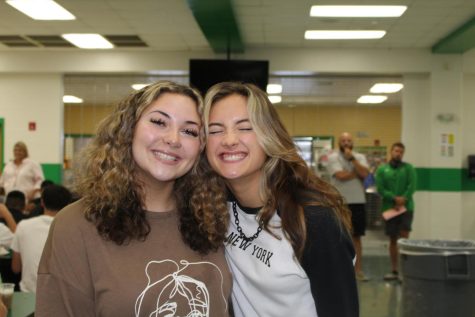 Madison Decker and Joelle Cemeka, starting their first day with a smile.