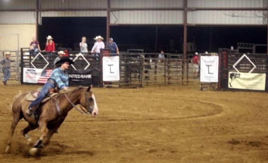 Maddox Holder As she competes at a rodeo with  her horse Chappa.