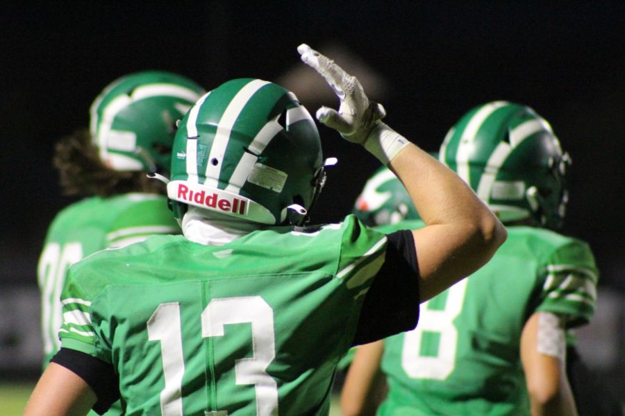 Sophomore Noah Borton and his teammates celebrating after a noteworthy catch.