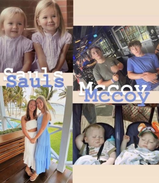 Pictures of the Sauls twins and McCoy twins then and now.