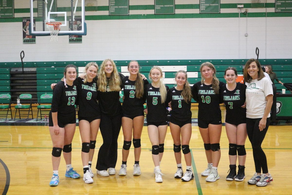 JV Volleyball team after their last game of the season 