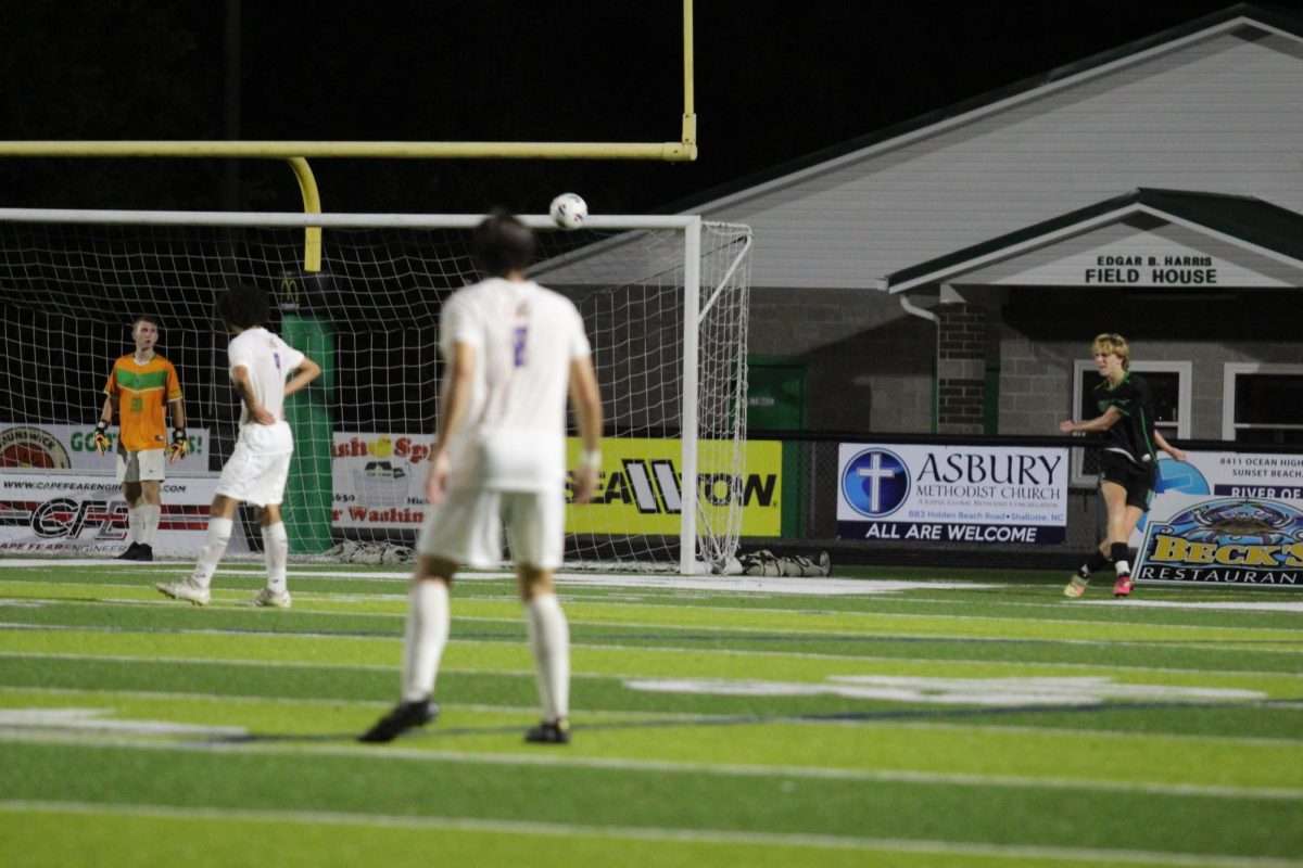 Sam Strattman taking a goal kick.