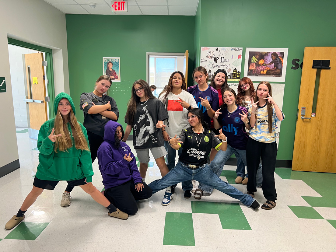 Spirit week, Type Tuesday with Mrs. Saavedera's class.