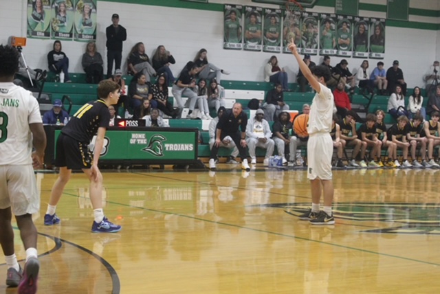 Freshman Jaylen Rodriguez, calling a play.