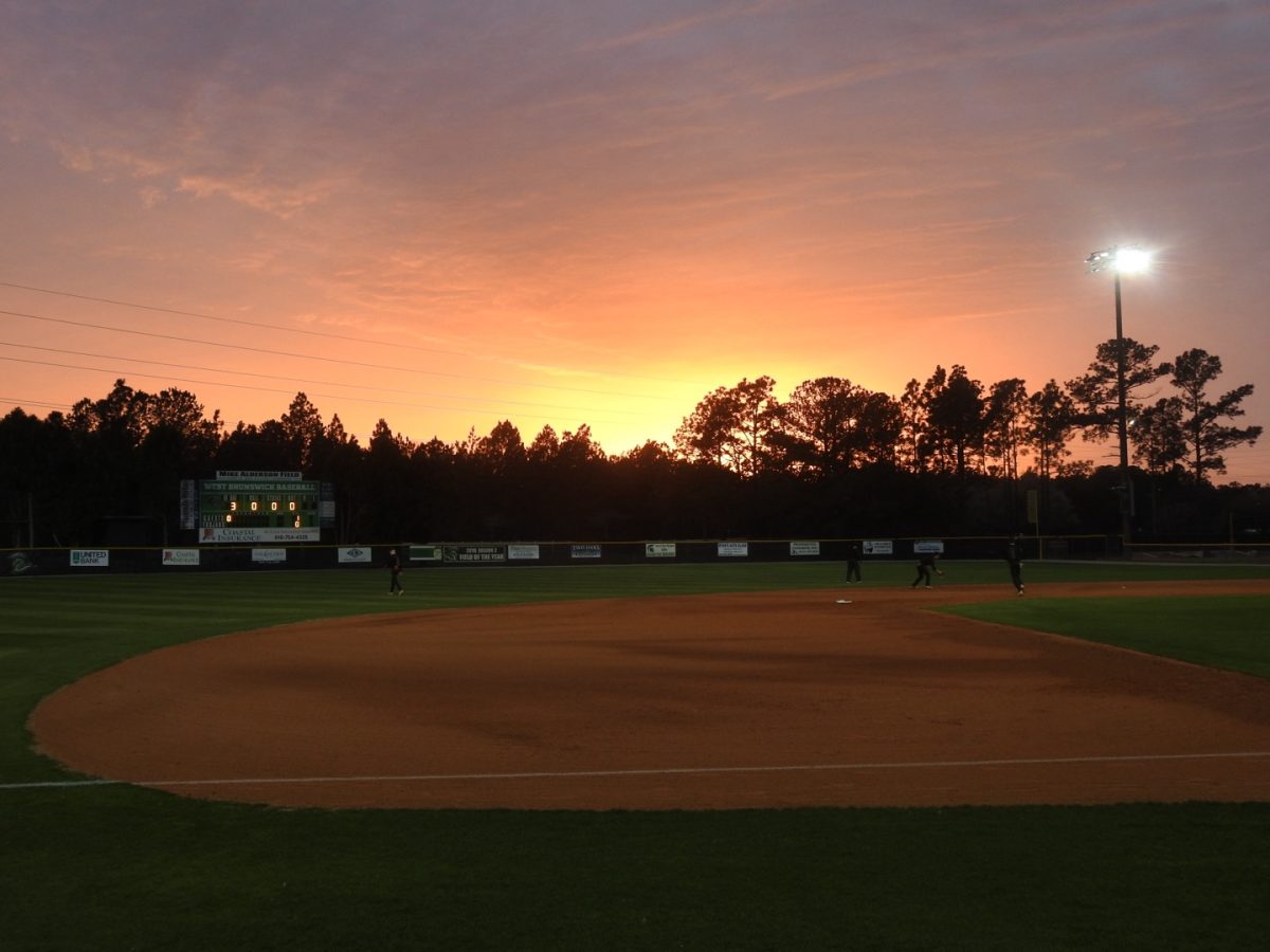 A beautiful sunset to start off the game. 