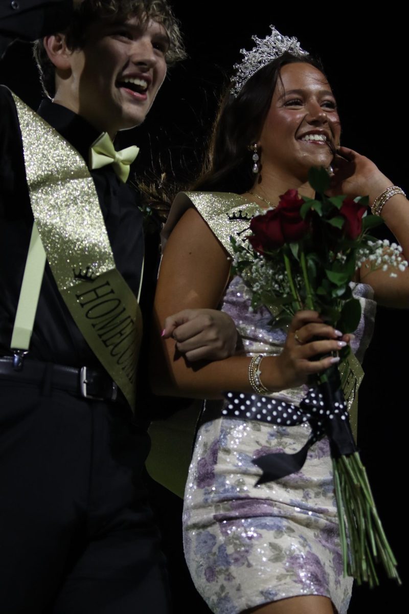 Kailyn Gore and Chayton Cheers Wining homecoming King and Queen.