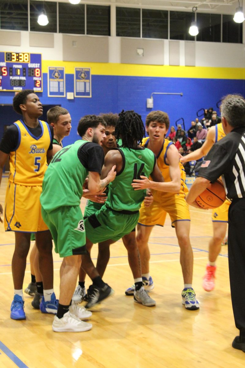 Senior Aysan Gause got help from both his teammates and even some Laney players to get back on his feet.