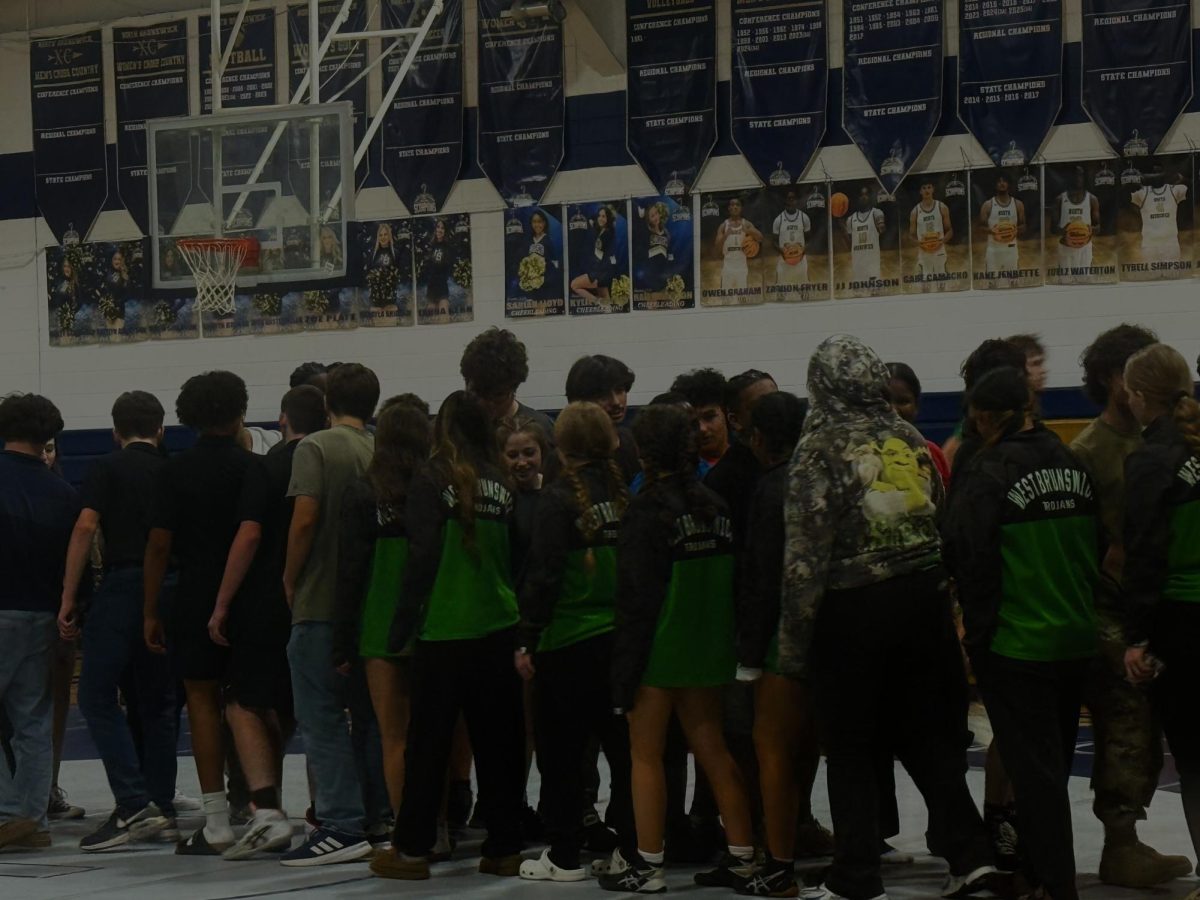 Trojans shaking hands with Scorpions after the match.
