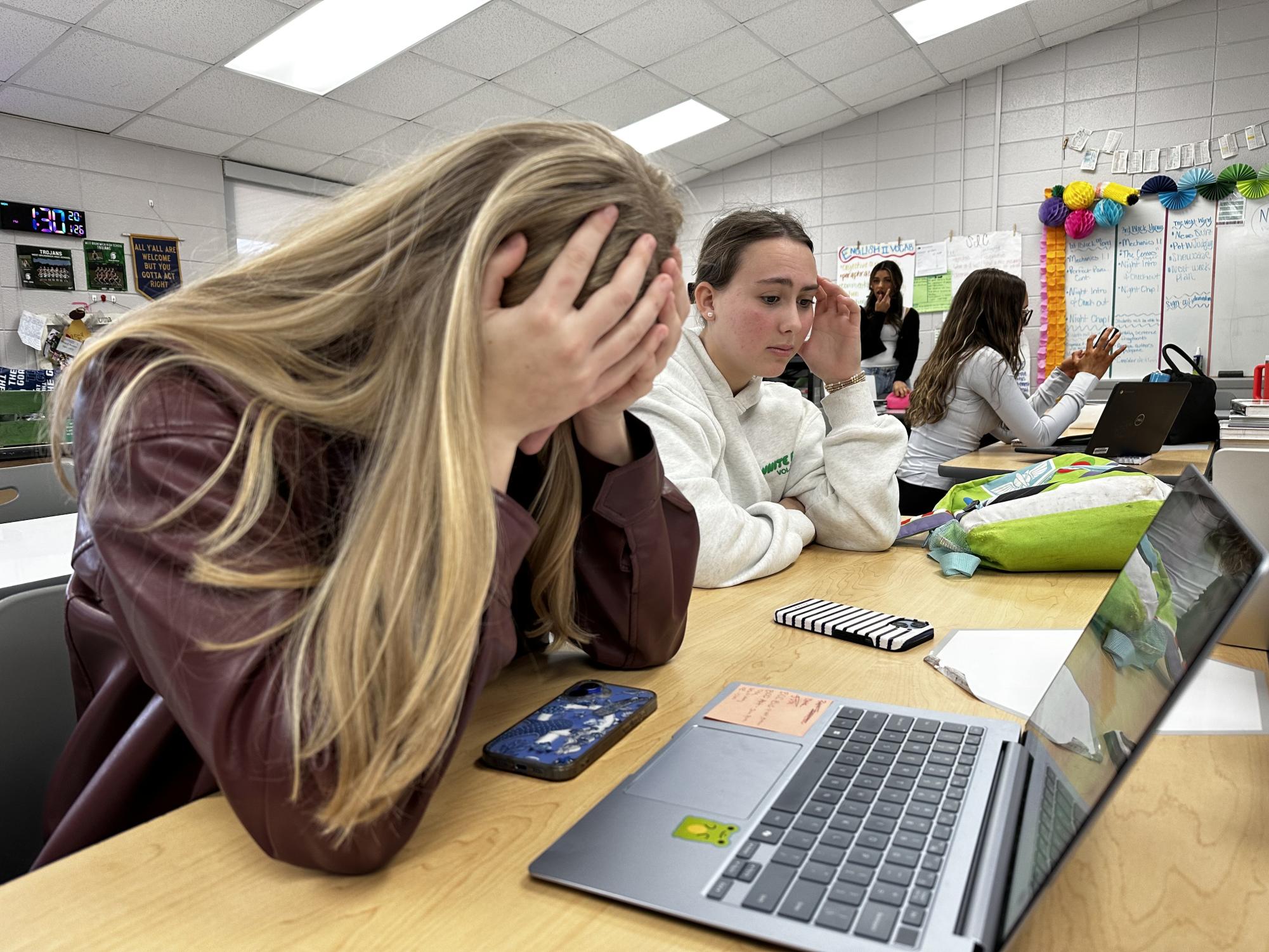 Student stressing over not knowing what she wants to do after school.