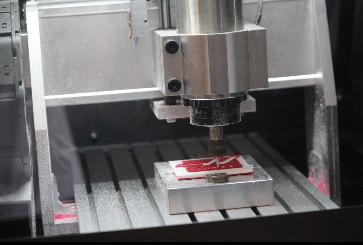 3D printer in action.